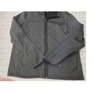 Joe Fresh Mens 2XL Charcoal Gray Marl Full‎ Zip Sweater Fleece Jacket Midweight